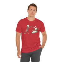 Load image into Gallery viewer, Skeleton Chasing Dog Tee