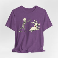 Load image into Gallery viewer, Skeleton Chasing Dog Tee