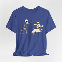 Load image into Gallery viewer, Skeleton Chasing Dog Tee