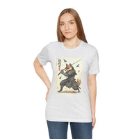 Load image into Gallery viewer, Samurai Fox T‑Shirt Vintage Japanese Ukiyo-e Style Fox Warrior Tee