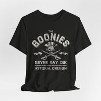 Load image into Gallery viewer, Never Say Die 1985 Skull &amp; Crossed Swords T-Shirt