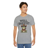 Load image into Gallery viewer, Well. Sheeyit Cowboy Frog Tee