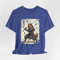 Load image into Gallery viewer, Samurai Fox T‑Shirt Vintage Japanese Ukiyo-e Style Fox Warrior Tee