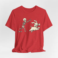 Load image into Gallery viewer, Skeleton Chasing Dog Tee