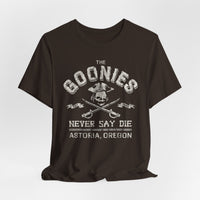 Load image into Gallery viewer, Never Say Die 1985 Skull &amp; Crossed Swords T-Shirt