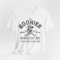 Load image into Gallery viewer, Never Say Die 1985 Skull &amp; Crossed Swords T-Shirt