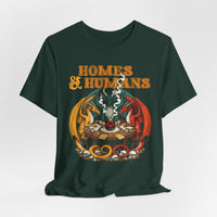 Load image into Gallery viewer, Homes &amp; Humans Dragon T‑Shirt Retro Fantasy Dice &amp; Dragons Tee
