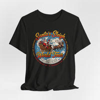 Load image into Gallery viewer, Santa's Sleigh World Tour Tee Vintage Christmas T‑Shirt