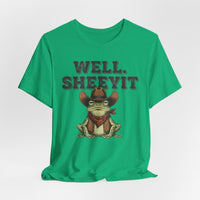 Load image into Gallery viewer, Well. Sheeyit Cowboy Frog Tee