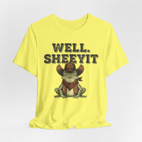 Load image into Gallery viewer, Well. Sheeyit Cowboy Frog Tee