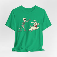 Load image into Gallery viewer, Skeleton Chasing Dog Tee