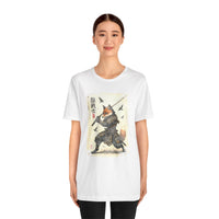 Load image into Gallery viewer, Samurai Fox T‑Shirt Vintage Japanese Ukiyo-e Style Fox Warrior Tee