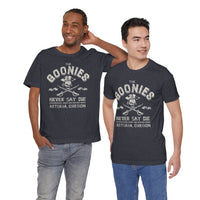 Load image into Gallery viewer, Never Say Die 1985 Skull &amp; Crossed Swords T-Shirt