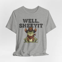 Load image into Gallery viewer, Well. Sheeyit Cowboy Frog Tee