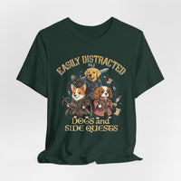 Load image into Gallery viewer, Easily Distracted by Dogs &amp; Side Quests Tee