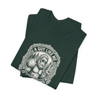 Load image into Gallery viewer, A Guy Like Me Is Hard to Find Bigfoot Sasquatch Tee
