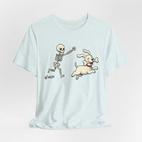 Load image into Gallery viewer, Skeleton Chasing Dog Tee