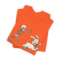 Load image into Gallery viewer, Skeleton Chasing Dog Tee