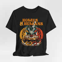 Load image into Gallery viewer, Homes &amp; Humans Dragon T‑Shirt Retro Fantasy Dice &amp; Dragons Tee