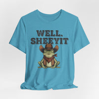 Load image into Gallery viewer, Well. Sheeyit Cowboy Frog Tee