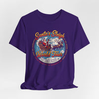 Load image into Gallery viewer, Santa's Sleigh World Tour Tee Vintage Christmas T‑Shirt