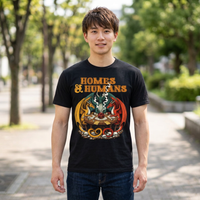 Load image into Gallery viewer, Homes &amp; Humans Dragon T‑Shirt Retro Fantasy Dice &amp; Dragons Tee