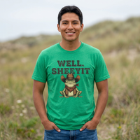 Load image into Gallery viewer, Well. Sheeyit Cowboy Frog Tee