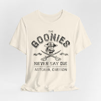 Load image into Gallery viewer, Never Say Die 1985 Skull &amp; Crossed Swords T-Shirt