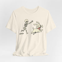 Load image into Gallery viewer, Skeleton Chasing Dog Tee