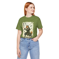Load image into Gallery viewer, Samurai Fox T‑Shirt Vintage Japanese Ukiyo-e Style Fox Warrior Tee