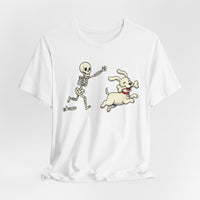 Load image into Gallery viewer, Skeleton Chasing Dog Tee