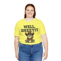 Load image into Gallery viewer, Well. Sheeyit Cowboy Frog Tee