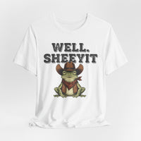 Load image into Gallery viewer, Well. Sheeyit Cowboy Frog Tee