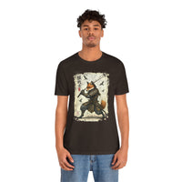 Load image into Gallery viewer, Samurai Fox T‑Shirt Vintage Japanese Ukiyo-e Style Fox Warrior Tee