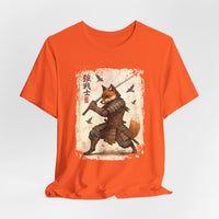 Load image into Gallery viewer, Samurai Fox T‑Shirt Vintage Japanese Ukiyo-e Style Fox Warrior Tee