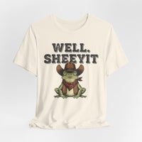 Load image into Gallery viewer, Well. Sheeyit Cowboy Frog Tee