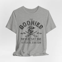 Load image into Gallery viewer, Never Say Die 1985 Skull &amp; Crossed Swords T-Shirt