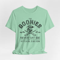 Load image into Gallery viewer, Never Say Die 1985 Skull &amp; Crossed Swords T-Shirt