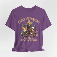 Load image into Gallery viewer, Easily Distracted by Dogs &amp; Side Quests Tee