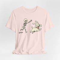 Load image into Gallery viewer, Skeleton Chasing Dog Tee