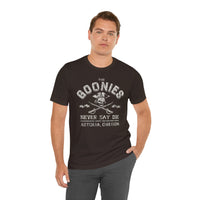 Load image into Gallery viewer, Never Say Die 1985 Skull &amp; Crossed Swords T-Shirt